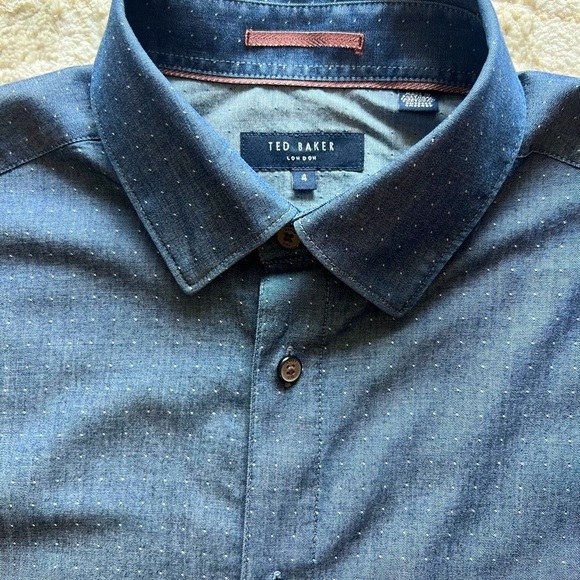 Ted Baker Blue Casual Button Down Shirt💎💎 - Picture 4 of 9